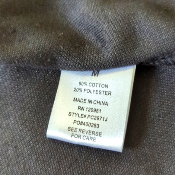 Pink Rose Hoodie Velour Black Size M Fluer de Lis - Picture 6 of 11